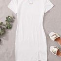 Split Hem Tee Dress