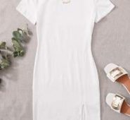 Split Hem Tee Dress