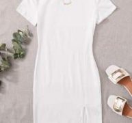 Split Hem Tee Dress