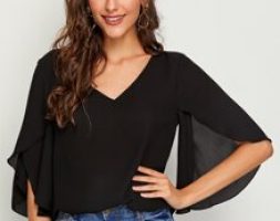 Split Sleeve Solid Top