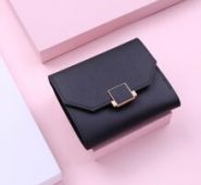 Square Buckle Solid Purse