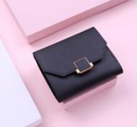 Square Buckle Solid Purse