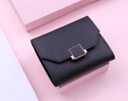 Square Buckle Solid Purse