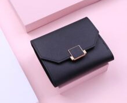 Square Buckle Solid Purse