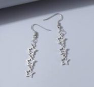 Star Charm Drop Earrings