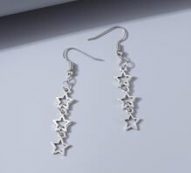 Star Charm Drop Earrings