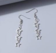 Star Charm Drop Earrings