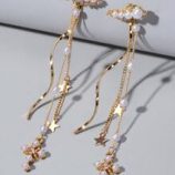 Star Faux Pearl Earring Jackets