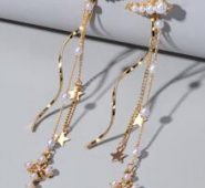 Star Faux Pearl Earring Jackets