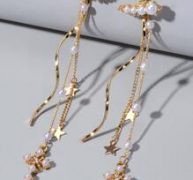 Star Faux Pearl Earring Jackets