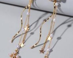 Star Faux Pearl Earring Jackets