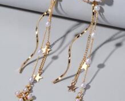 Star Faux Pearl Earring Jackets