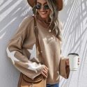 Star Print Bell Sleeve Oversized Sweater