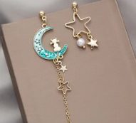 Star & Moon Drop Earrings