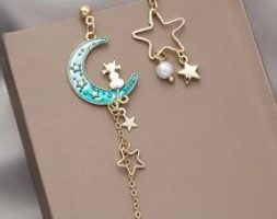 Star & Moon Drop Earrings