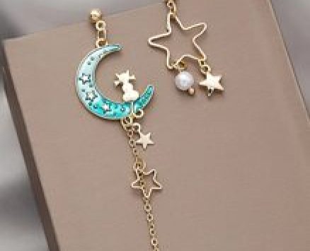 Star & Moon Drop Earrings
