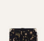 Star & Moon Embroidered Box Clutch Bag