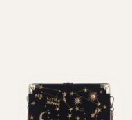 Star & Moon Embroidered Box Clutch Bag
