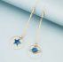 Star & Planet Charm Mismatched Drop Earrings