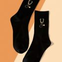 Stethoscope Print Crew Socks