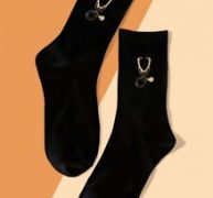 Stethoscope Print Crew Socks