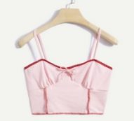 Stitch Trim Knot Front Cami Top