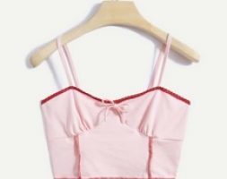 Stitch Trim Knot Front Cami Top