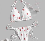 Strawberry Print Bikini Swimsuit