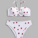 Strawberry Print Bikini Swimsuit