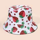 Strawberry Print Reversible Bucket Hat