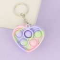 Stress Relief Heart Pendant Keychain