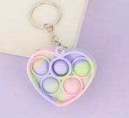 Stress Relief Heart Pendant Keychain