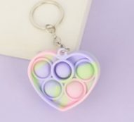 Stress Relief Heart Pendant Keychain