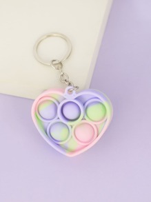 Stress Relief Heart Pendant Keychain