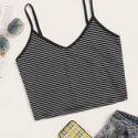 Striped Cropped Cami Top