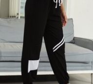Striped Drawstring Waist Sweatpants