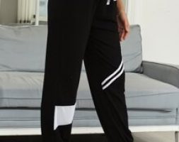 Striped Drawstring Waist Sweatpants