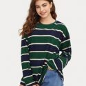 Striped Drop Shoulder Tee