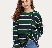 Striped Drop Shoulder Tee
