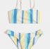 Striped Pattern Bikini Swimsuit