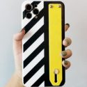 Striped Phone Case With Wristband Holder