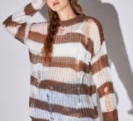 Striped Ripped Sweater
