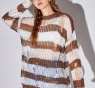 Striped Ripped Sweater