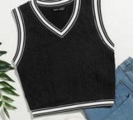 Striped Trim Knit Tank Top