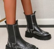 Studded Decor Chelsea Boots