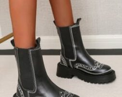 Studded Decor Chelsea Boots