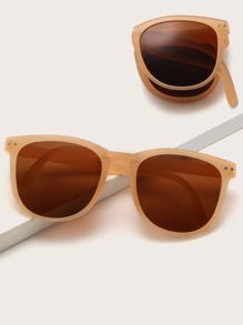 Studded Decor Frame Sunglasses