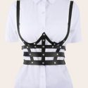 Studded Decor Harness Belt With Punch Tool