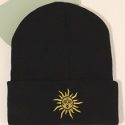 Sun Embroidery Beanie