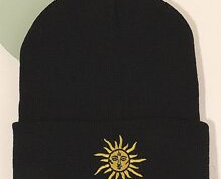 Sun Embroidery Beanie